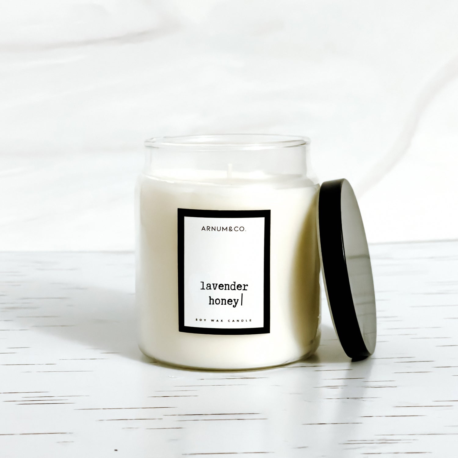 lavender honey scented candle