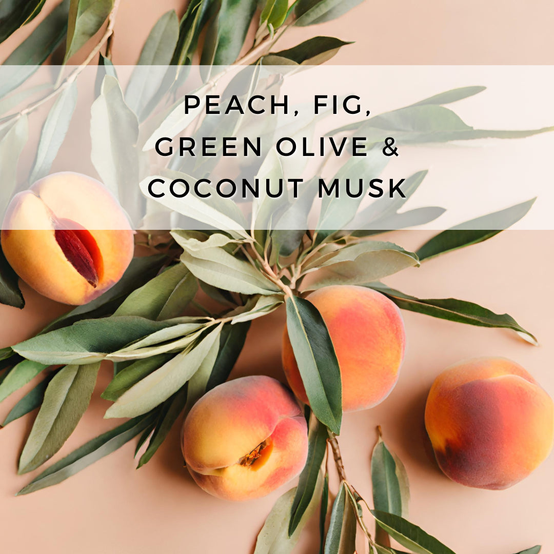 sweet peach and olive | soy wax candle
