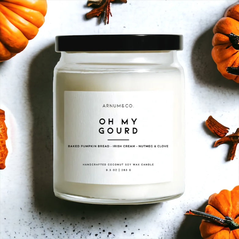 oh my gourd pumpkin fall scented candle